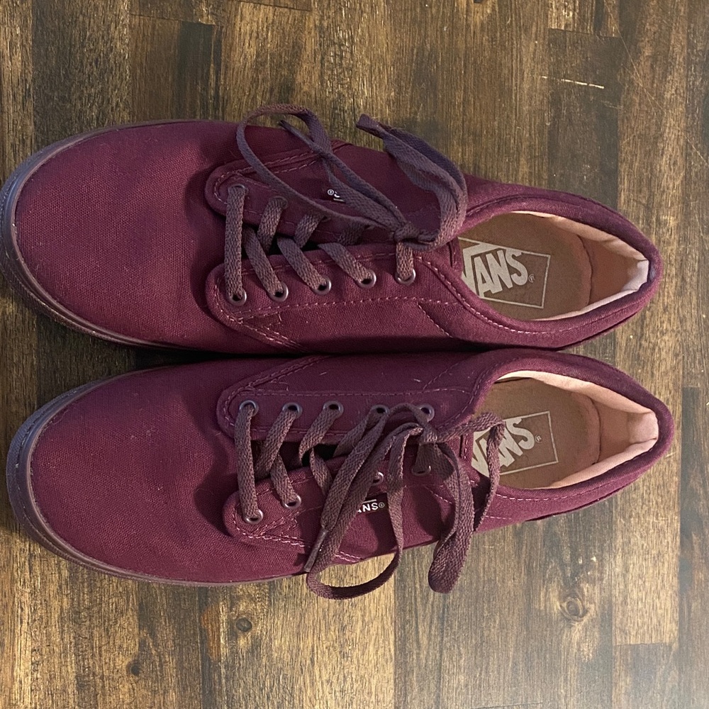 Vans Deep Maroon Lace-Up Sneakers